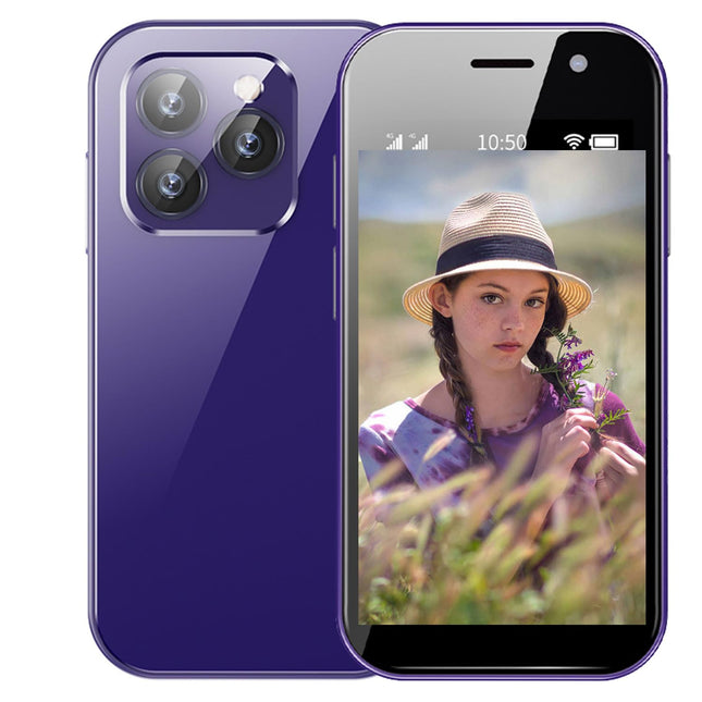 Hipipoo mininutitelefon, 4G väiketelefon 3,0 tolli, kaks SIM-kaarti, 2600mAh aku, 2MP+5MP topeltkaamerad, lastetelefon näotuvastusfunktsiooniga, täiskasvanute varutelefon