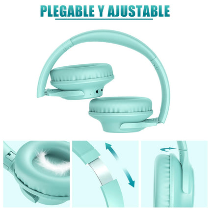 KVIDIO Bluetooth-kõrvaklapid, juhtmevabad kõrvaklapid 65-tunnise mänguajaga, intensiivne bass, juhtmevabad 5.2 Bluetooth-kõrvaklapid kõrva peale, kiire laadimine, pikk aku tööiga telefoni ja arvuti jaoks