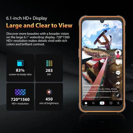 Blackview lepinguta õues kasutatav nutitelefon BV5200, ArcSoft® 13MP+5MP, 4GB+32GB (1TB laienduskaart), Android 12 DUAL SIM IP68 MIL-STD-810H veekindel nutitelefon, 6.1'' HD+, 5180mAh aku, NFC GPS, roheline