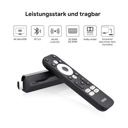 TV Stick Android 11 Stick TV MECOOL GTV OS koos Netflixi sertifikaadiga 2 GB RAM 8 GB ROM BT 5.0 Dual WiFi 2.4G/5G 4K HDR AV1 4K sertifitseeritud Google//Prime Video/YouTube