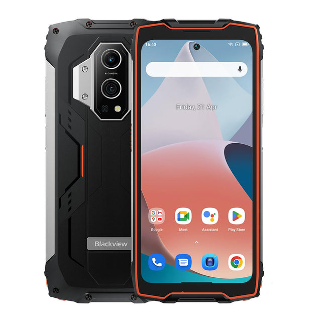 Blackview - BV9300-4G nutitelefon - kahe SIM-kaardiga - 6,6-tolline ekraan - 256 GB ROM - 33W kiirlaadimine - 40 m kaugusmõõtja - oranž