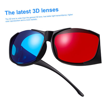 Hemobllo Red Blue 3D Glasses - 5 Pack Anaglyph 3D Glasses Universal 3D Viewing Glasses 3D Movies Glasses Red and Blue 3D Glasses 3 Glasses for Home Cinema Theater TV Game