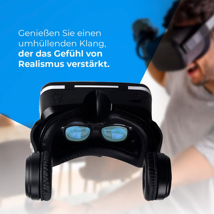 NK 3D VR Glasses - Smartphone, Intelligent, Audio for Smartphone, 11.9 cm (4.7 inches) - 6.53 inches, Viewing Angle 90-100 Degrees, 360º, Lens, Adjustable Pupil (Black)