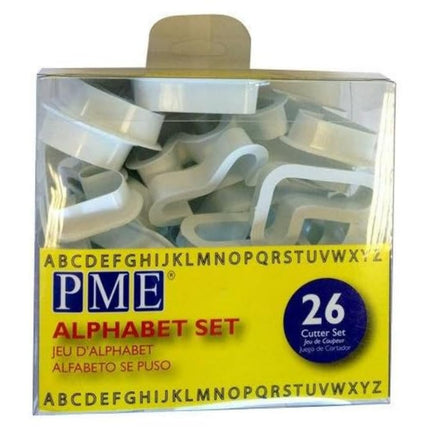 PME AN300 JEM tähestikulõikurid suhkrumeisterduste ja kookide kaunistamiseks, assortii, 26 osa, plast, elevandiluu, 5 x 1,3 x 5 cm