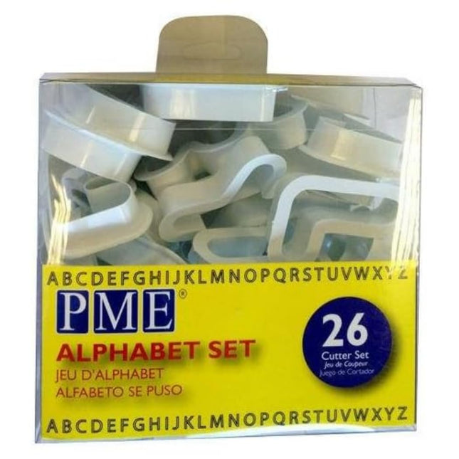 PME AN300 JEM tähestikulõikurid suhkrumeisterduste ja kookide kaunistamiseks, assortii, 26 osa, plast, elevandiluu, 5 x 1,3 x 5 cm