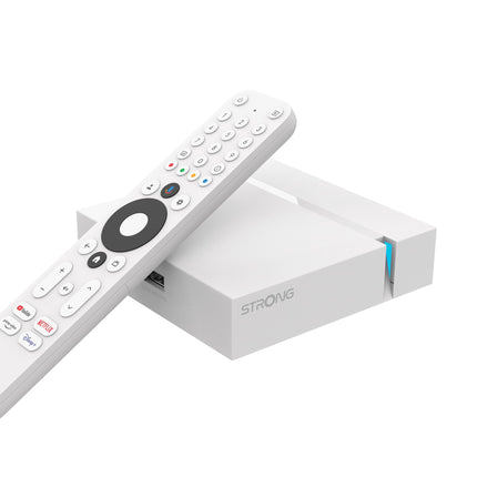 STRONG - Android TV 4K UHD voogedastusboks - Leap-S3+ - sisseehitatud Chromecast - ühildub Google Voice Assistantiga - Dolby Atmos ja Dolby Vision - Google Play, Netflix, Prime Video ja palju muud