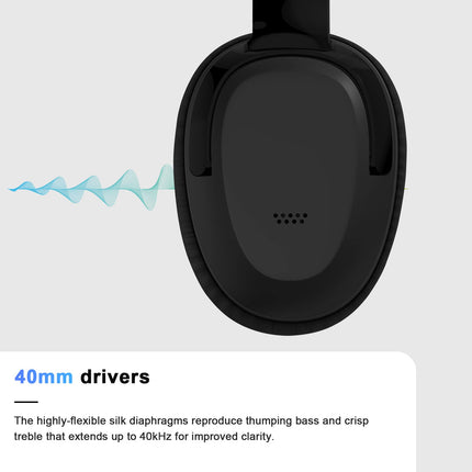 Eono mürasummutavad kõrvaklapid - juhtmevabad kõrvapealsed Bluetooth-kõrvaklapid - ANC Eonoheadphone 1 mitme režiimiga mürasummutusega, AUX, mikrofon, pehmed kõrvapadjad, 40-tunnine aku (must)