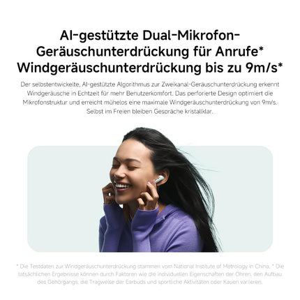 Xiaomi Redmi Buds 6, Bluetooth-kõrvaklapid, kahe draiveriga disain, aktiivne mürasummutus, kahekordne mikrofon integreeritud tehisintellektiga, pikk aku tööiga kuni 42 tundi, puutetundlik juhtimine, must