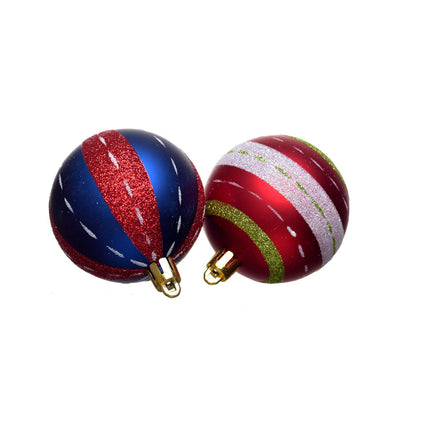 Heitmann Deco jõulupuu - 16 palli komplekt - jõulupuu - jõulupallid - sinine, punane, matt - läbimõõt: u 6 cm