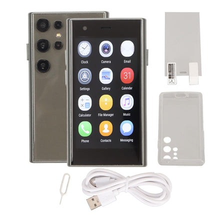 Väike nutitelefon, SOYES S23 Pro 3G mobiiltelefonile, üliõhuke mobiiltelefon, 3-tolline ekraan, 2 GB RAM 16 GB ROM, 2 MP esikaamera, 5 MP tagakaamera, Android 8.1 süsteemile (must roheline)