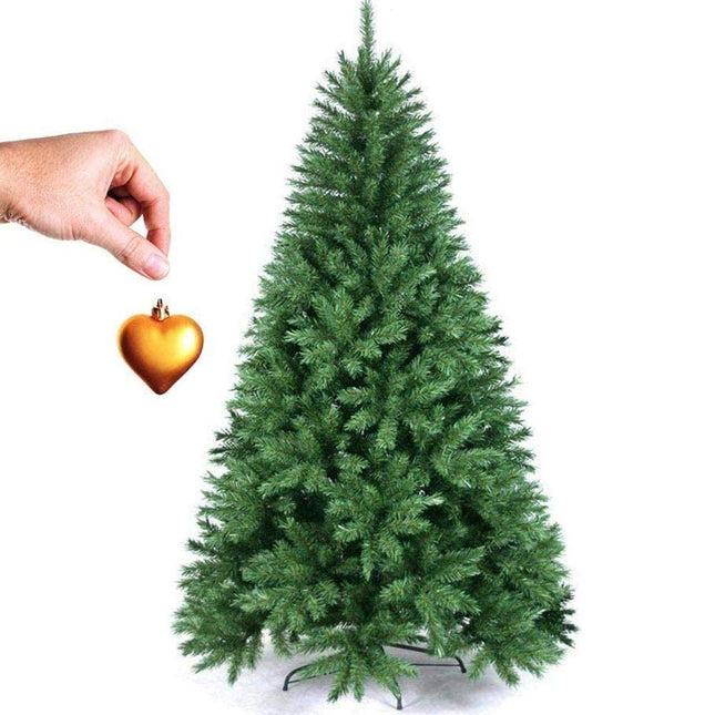 Bakaji jõulupuu 210 cm Goldheart keskkonnasõbralik ja leegiaeglustav, rauast ristikujulise alusega, kokkupandav, 975 oksa, roheline