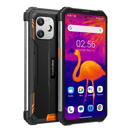 Blackview termokaameraga õuenutitelefon BV8900, 10000mAh aku, Helio P90 700 16GB+256GB, 64MP kolmekordne kaamera, 6,5'' 2.4K FHD+, IP68 Android 13 õuetelefon ilma lepinguta, NFC GPS OTG oranž