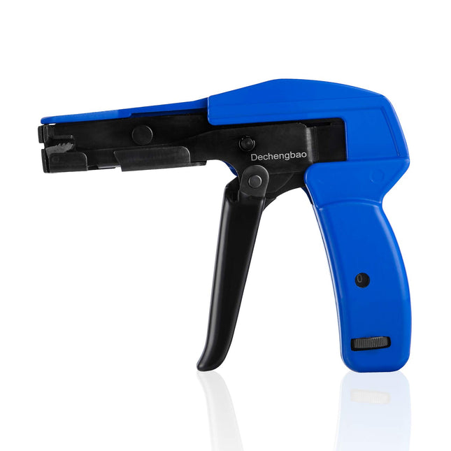 Cable Tie Gun, Dechengbao Professional Zip Tie Gun - Cable Tie Fastening and Cut-Off Cable Tie Gun, Installing and Cutting Plastic Nylon Straps Die-cast Steel Flushing