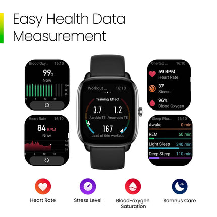 Amazfit GTS 4 Mini Smartwatch with Built-in 24-Hour Heart Rate and Blood Oxygen Monitoring by Alexa, 5 Satellite Tracking Systems, 120+ Sports Modes, 5 ATM Fitness Tracker