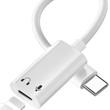 USB-C Lightning-kõrvaklapiadapter iPhone 16 15 Pro Max Plus iPad 10 jaoks, Type-C Lightning-heliadapter Type-C Aux-adapter kõrvaklappide heli ühendamiseks iPad Pro Mini 6 Air 4th Air 5th S23 FE Ultra jaoks