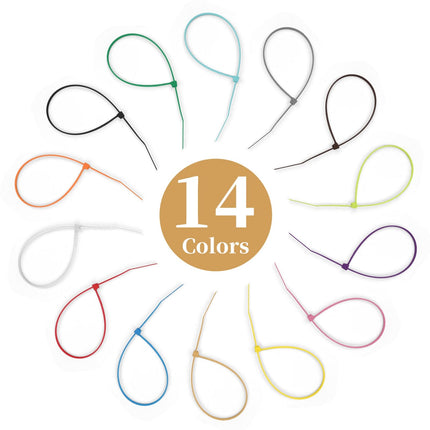 700 Pieces Colored Cable Ties, 2.5 mm x 200 mm Zipper Ties, 8" Long Nylon Zipper Ties, Self-Locking Cable Ties, Heavy-Duty Tie Straps for Home, Office, Garden (8 in)