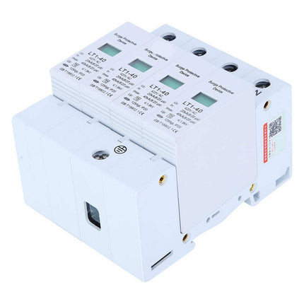 Surge protector, 4P LT1‑40 house surge protector 40ka protection module low voltage arrester white
