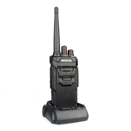 Retevis RT648 IP67 veekindel raadiosaatja, PMR446 pikamaa kahesuunaline raadio, VOX, USB laadimisjaam, professionaalne raadiosaatja suusatamiseks, paadisõiduks (must, 1 pakk)