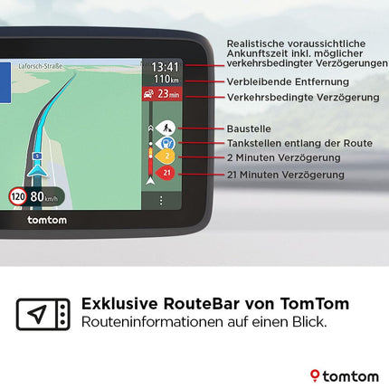 TomTom GO Classic Lite auto navigatsioonisüsteem (5-tolline, TomTom Traffic, Euroopa kaardiuuendused kaasas, uuendused WiFi kaudu, integreeritud, pööratav kinnitus)