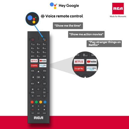 RCA RS42 Android TV 42-tolline (106 cm) nutiteler Google Assistantiga, Chromecast, Netflix, Prime Video, Google Play pood DAZN-i, Disney+ jne jaoks, BT pult, WiFi, kolmekordne tuuner