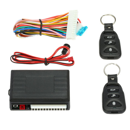Shkalacar central locking, universal remote control box set, keyless entry system with car door lock with trunk release button
