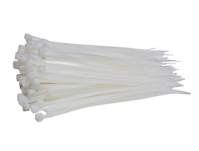 1000 tk valgeid kaablisidemeid, 200 mm x 2,5 mm, käsitöökvaliteediga lühikesed kaablisidemed, tõmbetugevus 8,1 kg