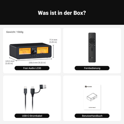 [Täiustatud] Fosi Audio LC30 VU-meetri võimendi kõlari valikukast, kahesuunaline analoogheli lüliti, stereo HiFi võimendite ja passiivkõlarite jaoks, kodukino komponent kaugjuhtimispuldiga