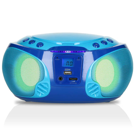 Lenco SCD-650 - kaasaskantav CD-raadio - laste boombox - USB ja mikrofon - 6-vatine boombox - USB taasesitus - AUX - FM-raadio - sinine