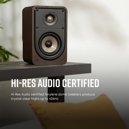 Polk Audio Signature Elite ES15 kõrglahutusega riiulikõlarid kodukinole, stereokõlarid, ruumilise heli kõlarid, HiFi kõlarid, Hi-Res sertifitseeritud, ühildub Dolby Atmose ja DTS:X-ga (paar)
