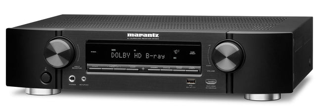 Marantz NR1510 5.2-kanaliga AV-ressiiver, HiFi võimendi, 50W, 4K, Dolby Audio, sisseehitatud HEOS, 6 HDMI sisendit, Bluetooth, Wi-Fi - must