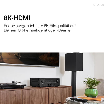 Denon DRA-900H 2.2-kanaliga 145W 8K AV võimendi sisseehitatud HEOS-iga - hõbedane