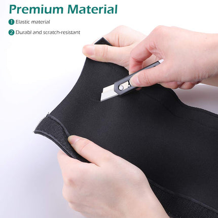 GeeRic 4M Cable Sleeve Neoprene Cable Duct with Adjustable Diameter for Cable Management, Neoprene Flexible and Reusable with Velcro Fastener Black/White