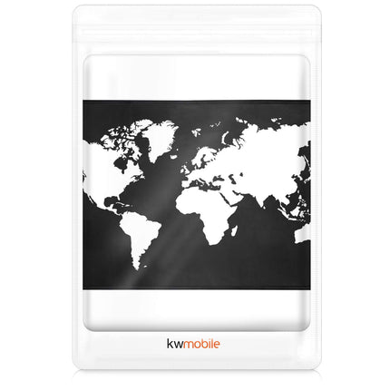 kwmobile 65" TV Cover - Indoor TV Screen Protector Cover - TV Screen Dust Cover - Travel Outline White Black