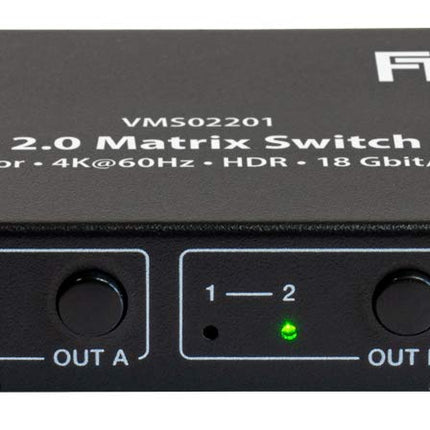 FeinTech VMS02201 HDMI 2.0 maatrikslüliti 2x2 koos heliekstraktoriga 4K HDR SPDIF