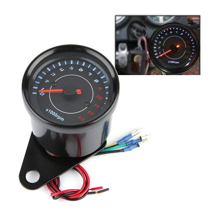 Electronic Tachometer, DC 12V Universal Motorcycle LED Backlight Tachometer Electronic Tachometer