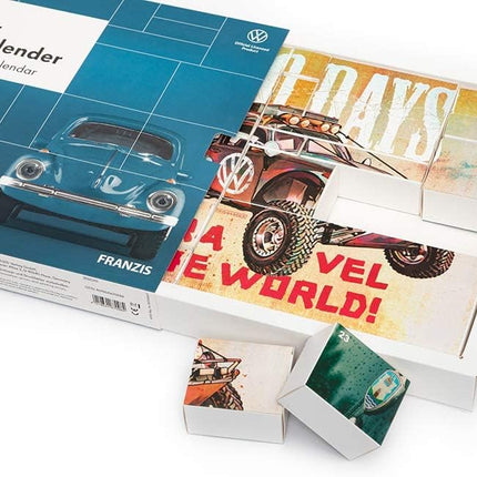 FRANZIS 67098 - VW Beetle'i advendikalender, metallist mudelkomplekt mõõtkavas 1:43, sisaldab helimoodulit ja 52-leheküljelist raamatut