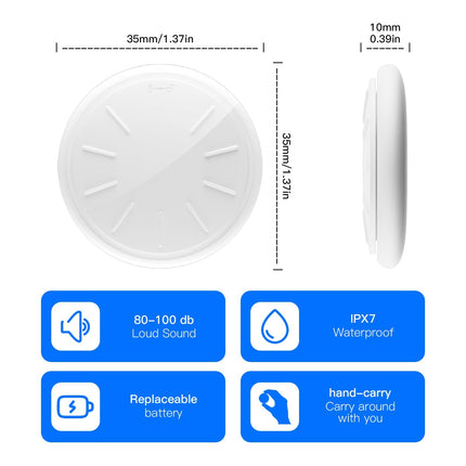 Õhumärgised - 4 võtmejälgijaga esemeotsija, töötab Apple Find Myga (ainult iOS), Bluetooth-jälgijasilt võtmete, pagasi ja kottide jaoks, vahetatava akuga võtmeotsija, nutikas silt 4-ga