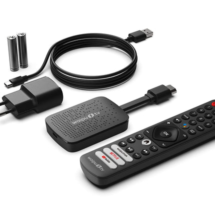 waipu.tv 4K Stick | Includes remote control with quick access buttons (with TV control buttons) | Watch TV via Wi-Fi | HDMI | 4K | HDR