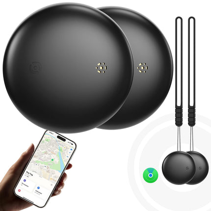 Võtmeleidja õhujälgija nutikas silt - 2 tk pakis, objektiotsija, ühildub rakendusega Find My (ainult iOS), jälgimine üle maailma, vahetatav aku, jälgija võtmetele/kohvritele/kottidele