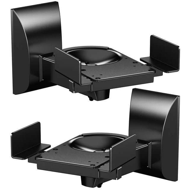 WALI Speaker Wall Mounts, Double-Sided Shelf Mount for Large Surround Sound Speakers, Holds up to 25 kg (55 lbs), Black (SWM201)