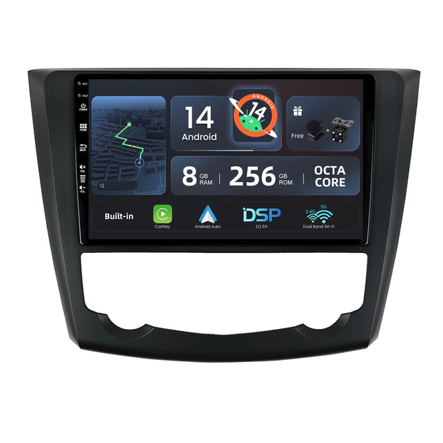 BXLIYER -[8G+256G, 8-tuumaline] - Android 14 IPS autoraadio Renault Kadjarile (2015-2019) - juhtmevaba CarPlay/Android Auto/DSP - LED-kaamera ja mikrofon - 9-tolline 2 DIN-ekraan - DAB-juhtimine roolilt, kiirkäivitus, 360-kraadine WiFi