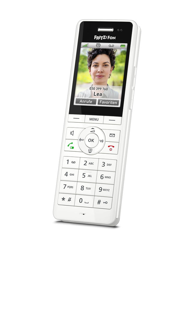 FRITZ!Fon X6 valge DECT mugavustelefon (kvaliteetne värviekraan, HD-telefonisüsteem, täisdupleks-käed-vabad kõned, FRITZ!Boxi funktsioonide juhtimine), valge, saksakeelne versioon
