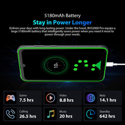 Blackview lepinguta õues kasutatav nutitelefon BV5200 PRO, ArcSoft® 13MP+8MP, 4GB+64GB (1TB laienduskaart), Android 12 DUAL SIM IP68 MIL-STD-810H veekindel nutitelefon, 6.1'' HD+, 5180mAh aku, NFC oranž