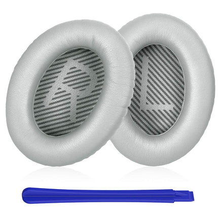 TesRanki kõrvapadjad Bose QuietComfort 35 ii ja QuietComfort 35 vahetuskõrvaklappidele, professionaalsed kõrvapadjad Bose QC35 ii, QC35, QC25, QC15, QC2 AE2 AE2i AE2w SoundTrue ja SoundLink kõrvaklappidele - hõbedased