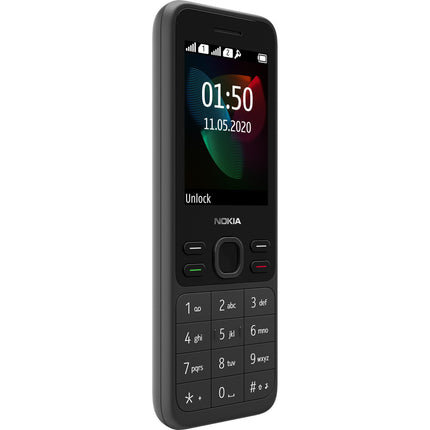 Nokia 150 versioon 2020 põhitelefon (2,4 tolli, 4 MB sisemälu (laiendatav kuni 32 GB MicroSD-kaardi abil), 4 MB RAM, kahekordne SIM-kaart) must