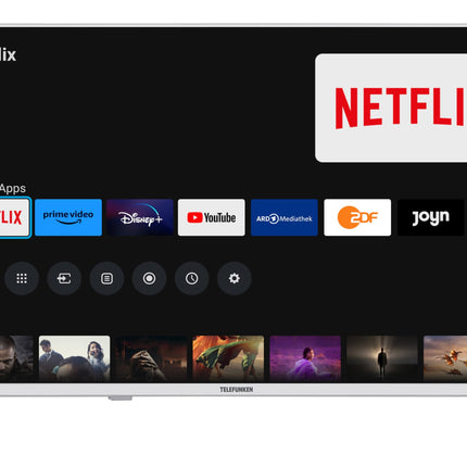 Telefunken 40-tolline TiVo-toega nutiteler (Full HD, HDR, HD+ 6 kuud kaasas, kolmekordne tuuner) XF40TO750S-W