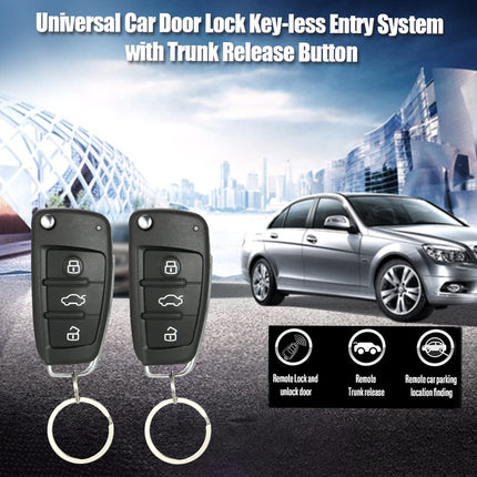 Shkalacar central locking universal car door lock trunk release, car alarm system, car key cover, keyless entry system central locking kit with remote control