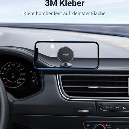UGREEN autotelefoni hoidik, magnetiga autokinnitusega mobiiltelefoni hoidik, magnetiline 360° mobiiltelefoni magnetiline hoidik, auto-sõiduki mobiiltelefoni hoidik, ühildub iPhone 15 Pro Max Plus 14 13 Galaxy F34 S23 jne.