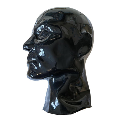 Black Latex Hood Masks for Parties Cosplay, DIY Full Face Latex Mask for Men, Novelty Rubber Masquerade Ball Club Costumes