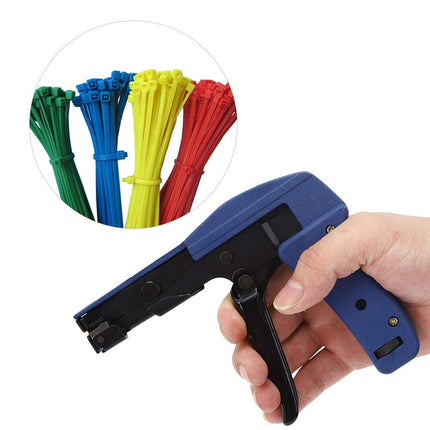 Cable Tie Gun, Blue Chrome Vanadium Alloy Steel Nylon Cable Tie Tensioning Tool Nylon Cable Tie Cutting Tool, Nylon Cable Tie Fastening Tool